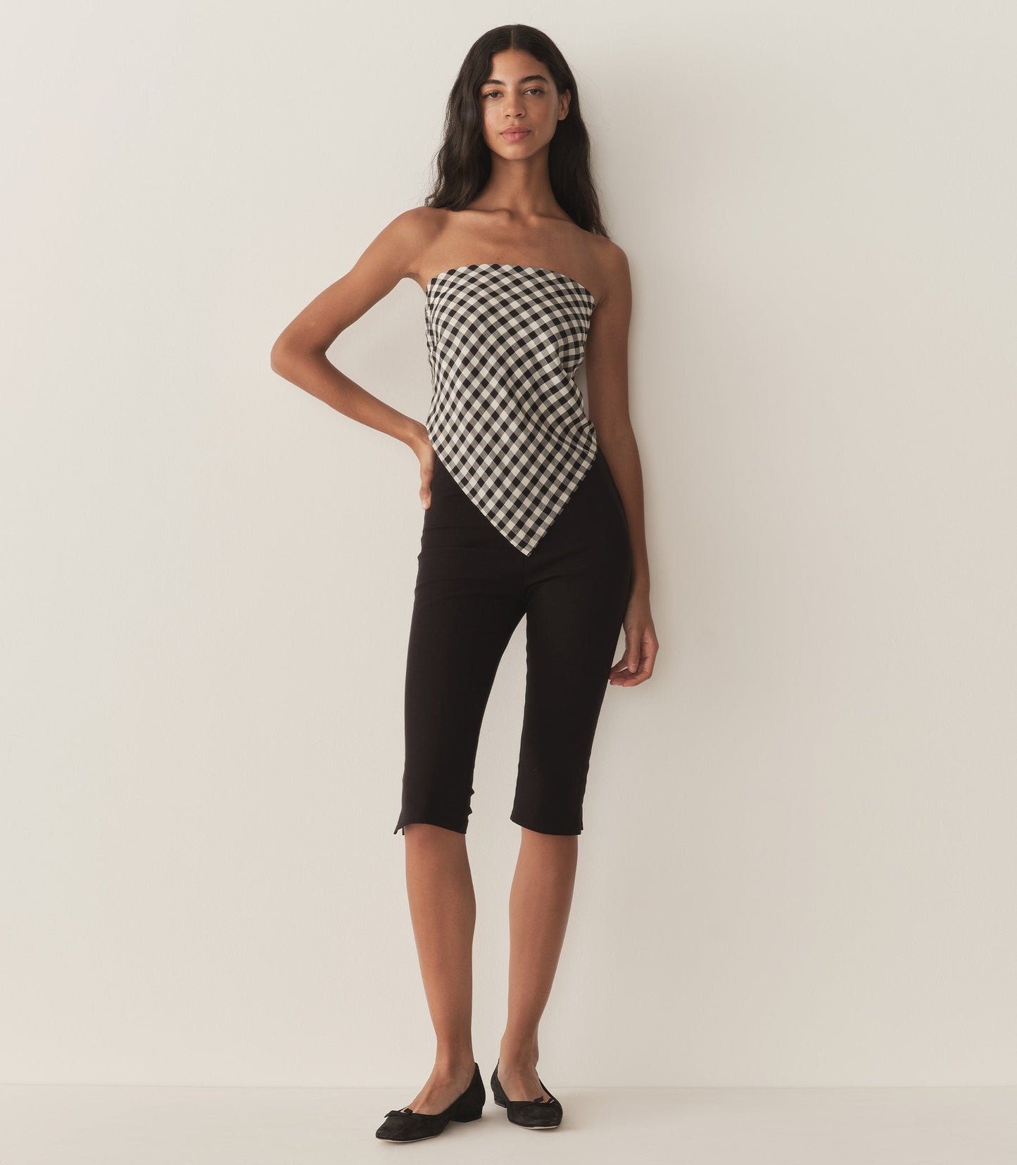 GRANDE PENNY BANDANA -- BLACK MARILYN GINGHAM