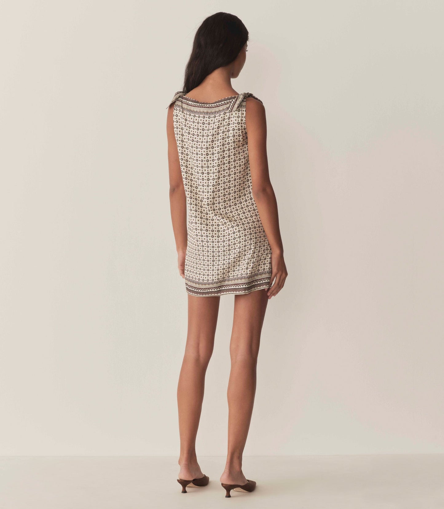 MALIA DRESS -- CREAM MONTMARTRE FOULARD
