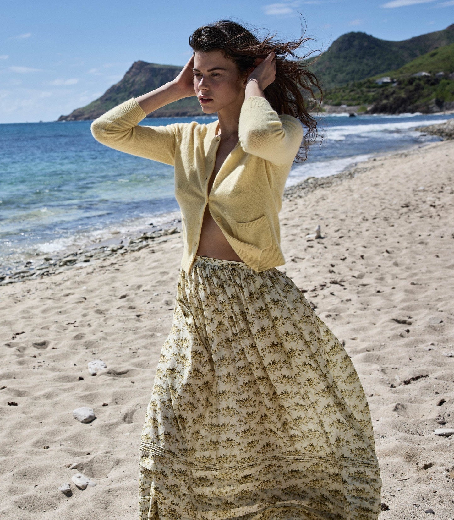 MARCIE SKIRT -- CITRON ROSIER FLORAL